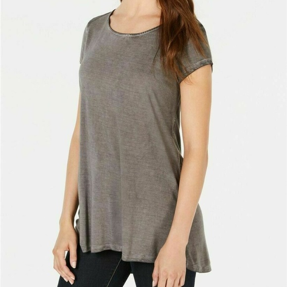 Bar III Tops - Bar III Small Grey Strappy Back Tee Blouse 3V210